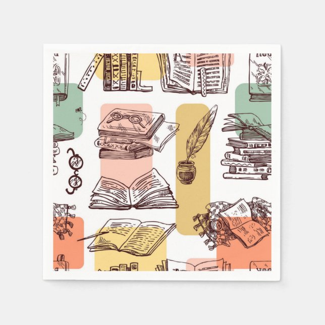 Book pattern napkin (Front)