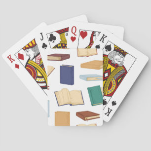 Book pattern playing cards