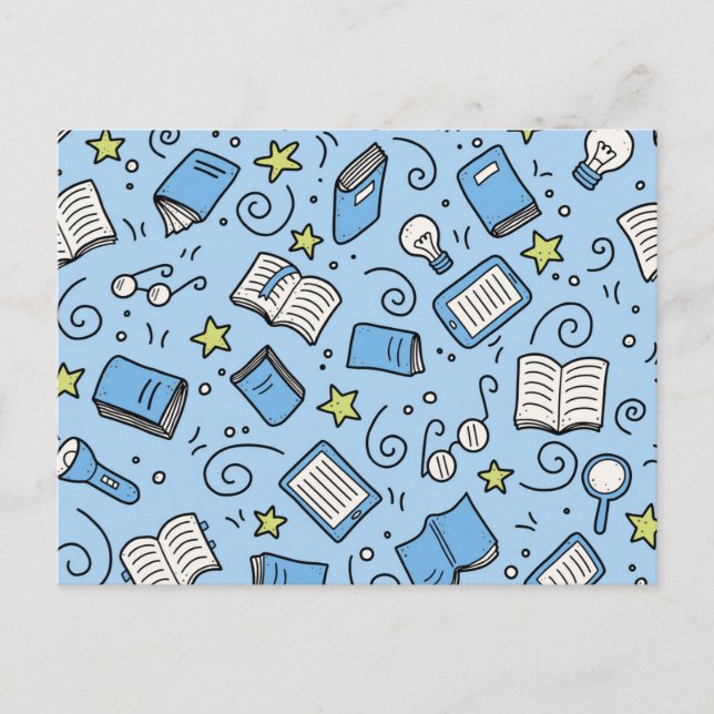 Book pattern postcard (Front)