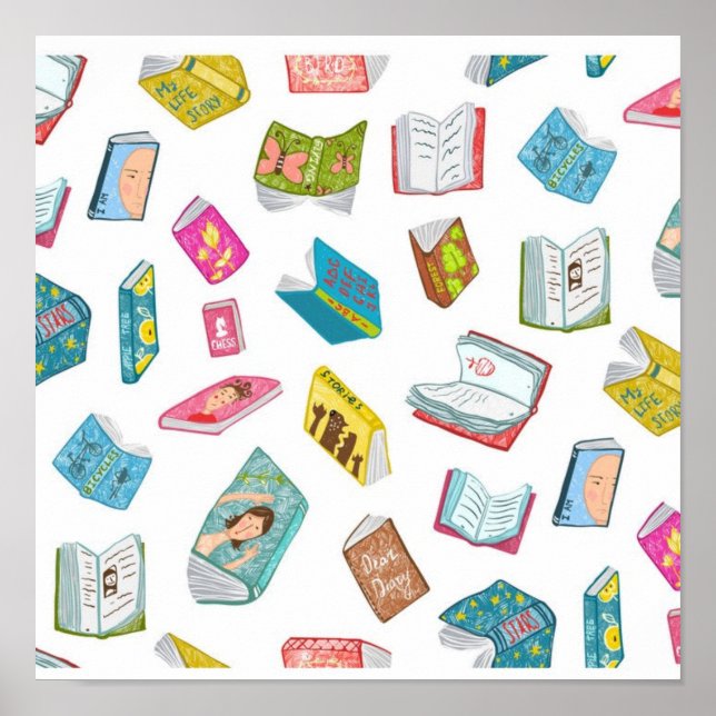 Book pattern poster (Front)