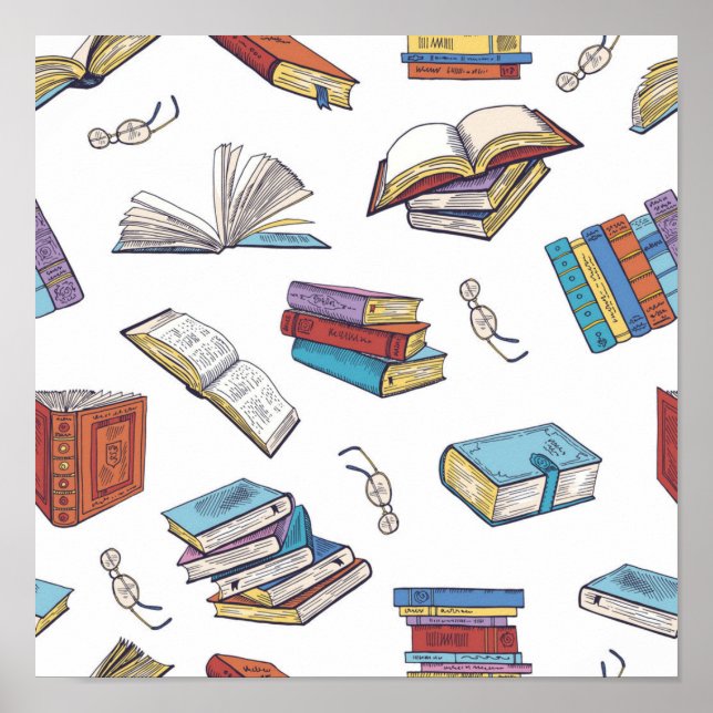 Book pattern poster (Front)
