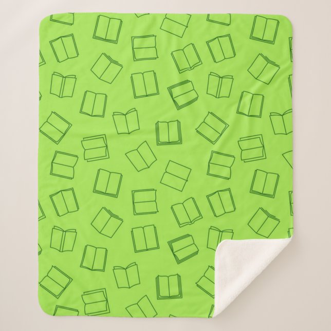 Book pattern sherpa blanket (Front)
