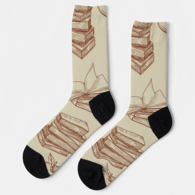Book pattern socks (Left)