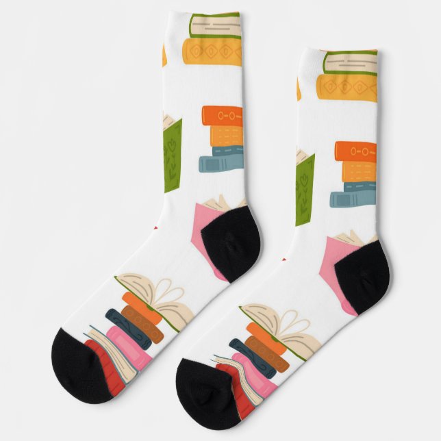Book pattern socks (Left)