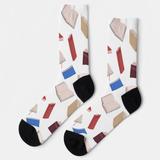 Book pattern socks (Left)