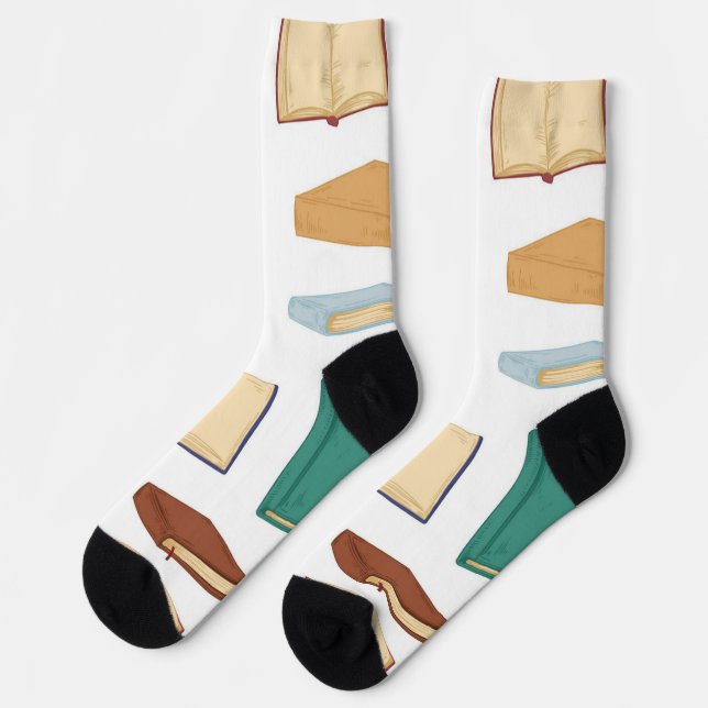 Book pattern socks (Left)