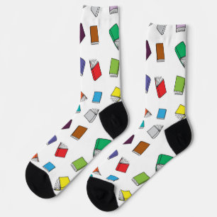 Book pattern socks