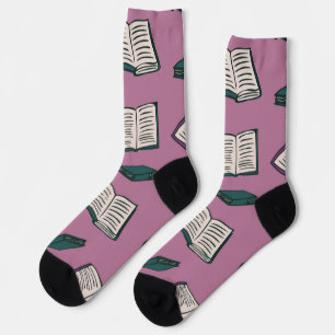 Book pattern socks