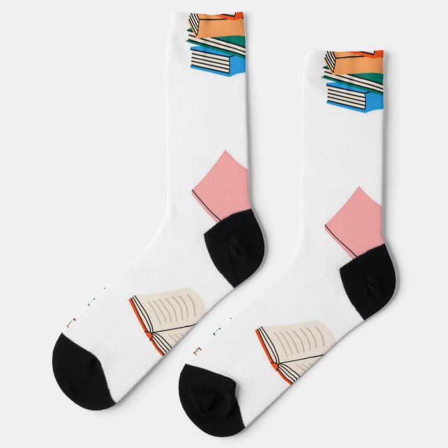 Book pattern socks (Left)