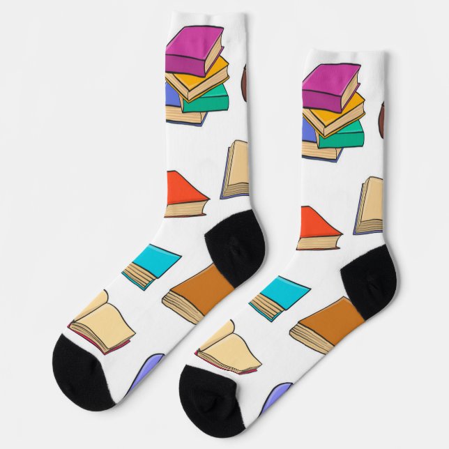 Book pattern socks (Left)