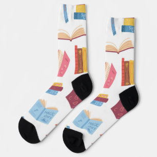 Book pattern socks