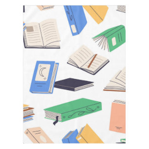 Book pattern tablecloth