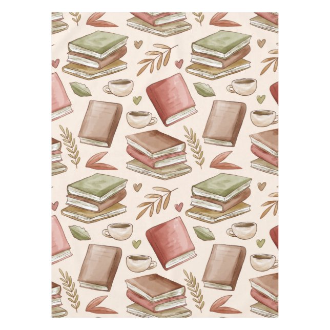 Book pattern tablecloth (Front)