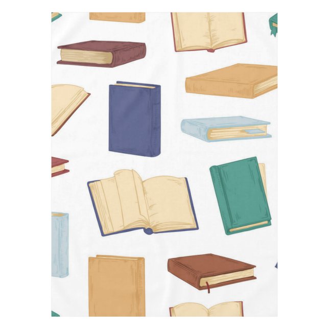 Book pattern tablecloth (Front)