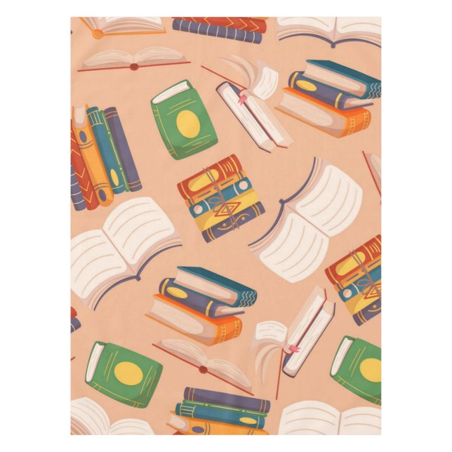 Book pattern tablecloth (Front)