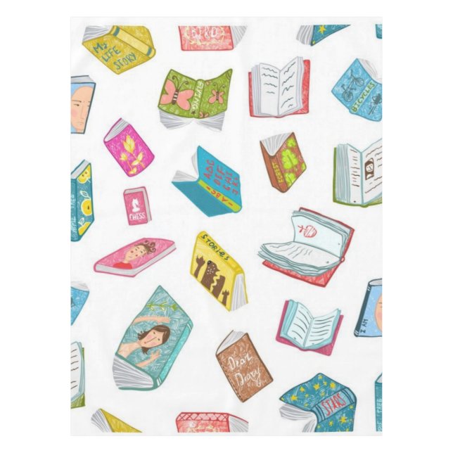 Book pattern tablecloth (Front)