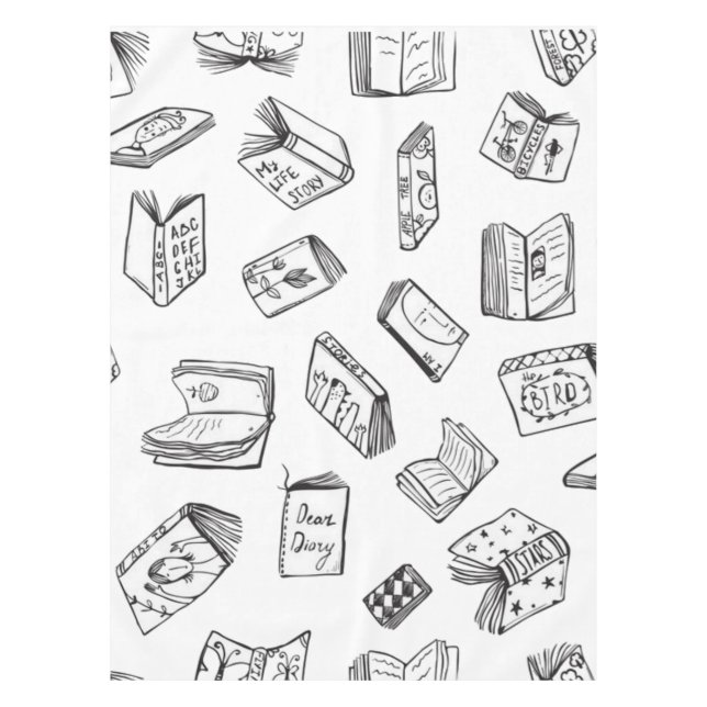 Book pattern tablecloth (Front)