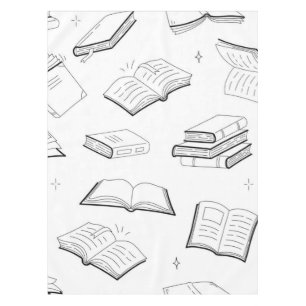 Book pattern tablecloth