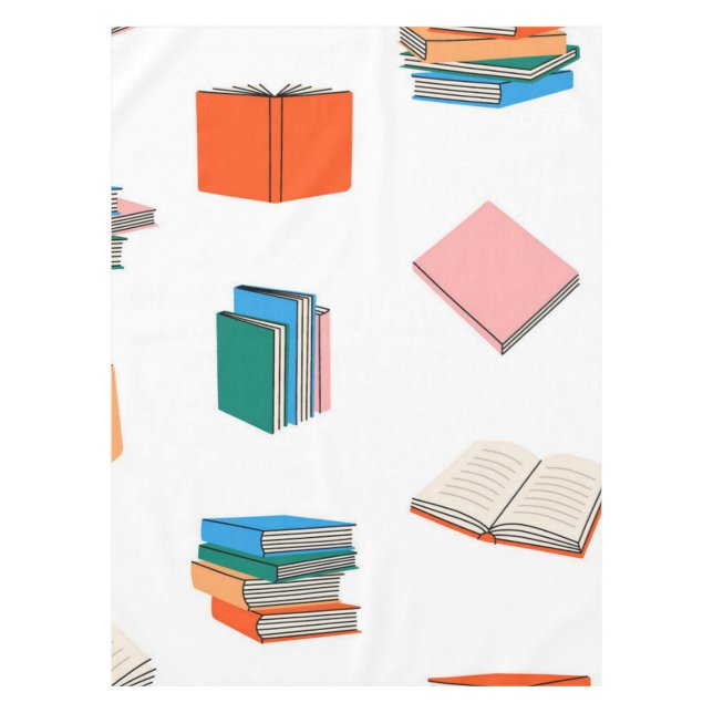 Book pattern tablecloth (Front)