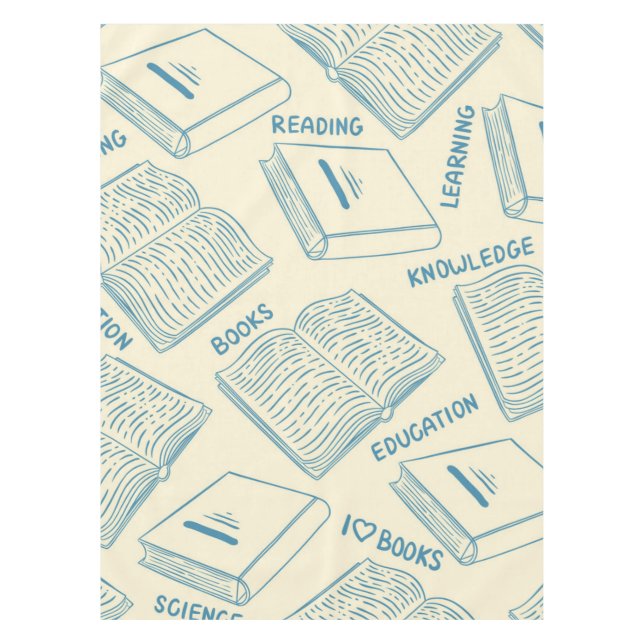 Book pattern tablecloth (Front)