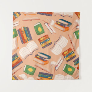 Book pattern tapestry