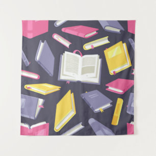 Book pattern tapestry