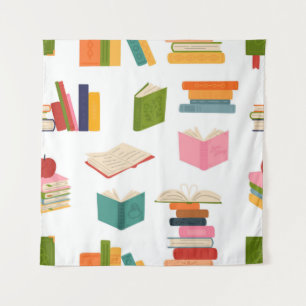 Book pattern tapestry