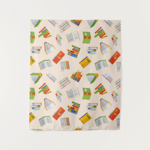 Book pattern tapestry