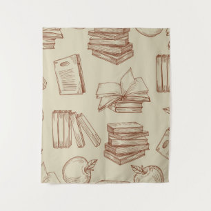 Book pattern tapestry