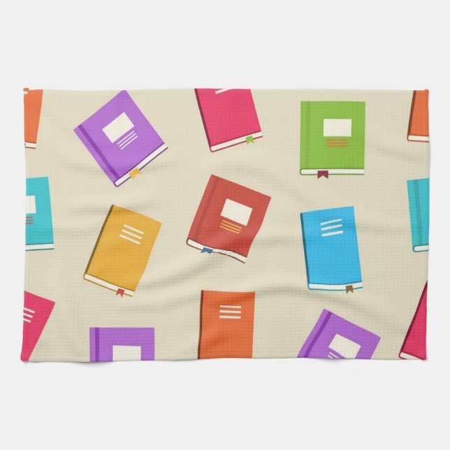 Book pattern tea towel (Horizontal)