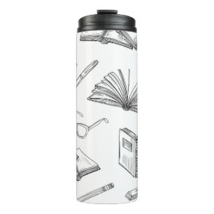 Book pattern thermal tumbler