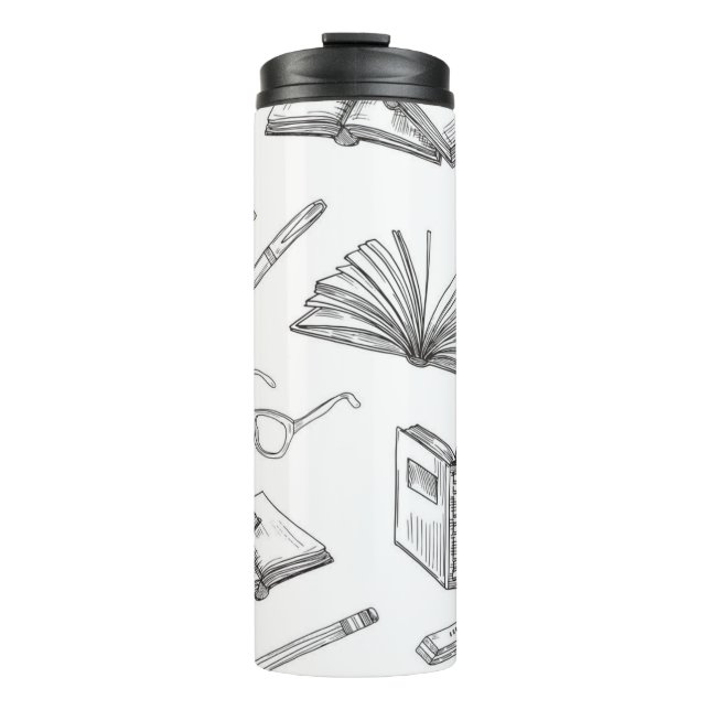 Book pattern thermal tumbler (Front)