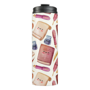 Book pattern thermal tumbler