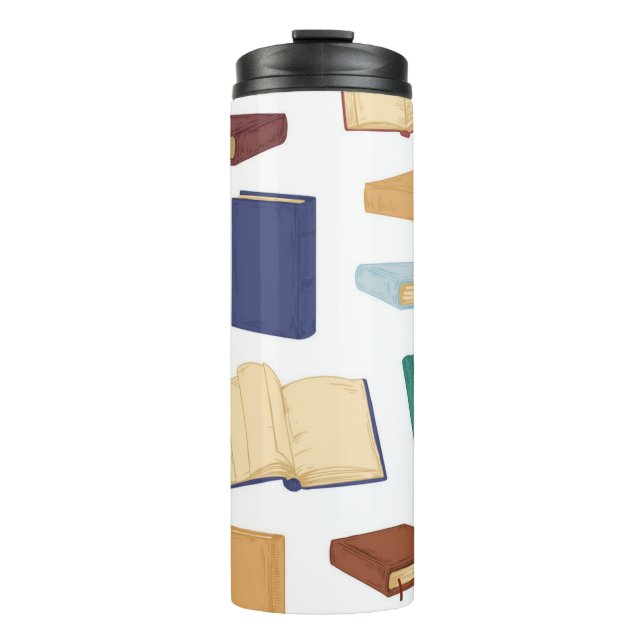 Book pattern thermal tumbler (Front)
