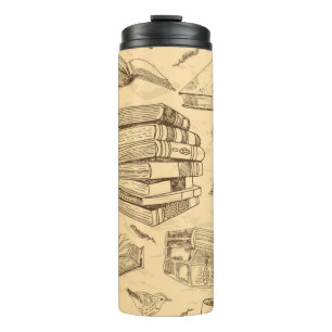 Book pattern thermal tumbler