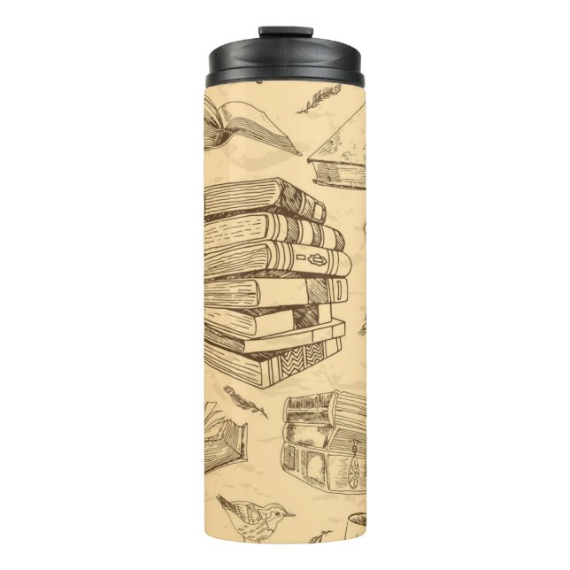 Book pattern thermal tumbler (Front)