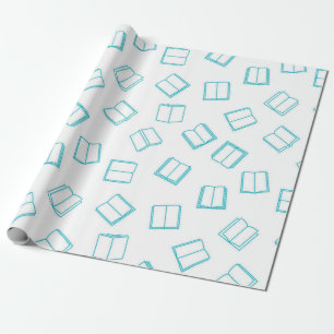 Book pattern wrapping paper