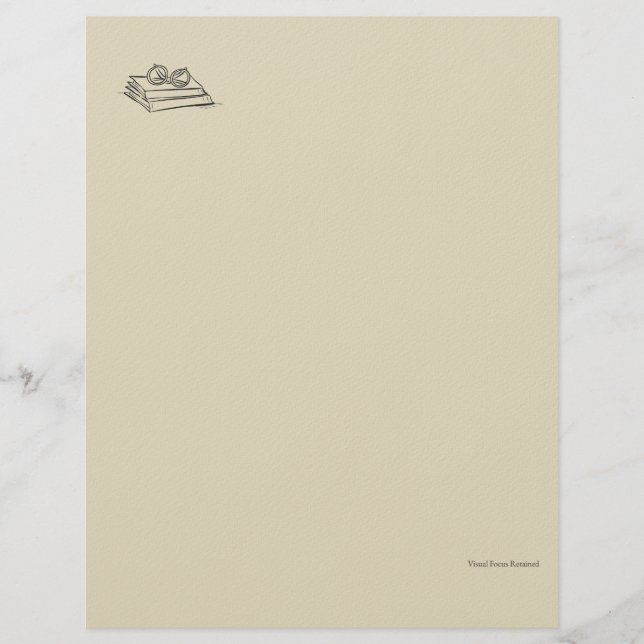 Book Pile- Minimalist Book Lover Custom Letterhead (Front)