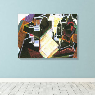 Book, Pipe and Glasses, Juan Gris, Vintage Cubism Canvas Print