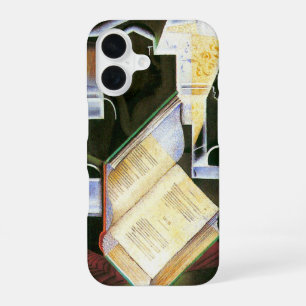 Book, Pipe and Glasses, Juan Gris, Vintage Cubism iPhone 16 Case