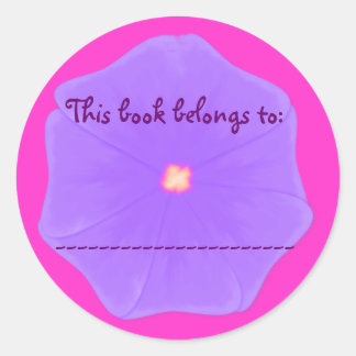 Book Plate Sticker (Lilac Pansy)