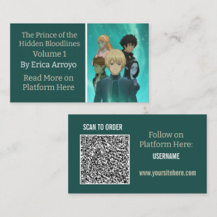 Book Promotion Indie Author QR Code Business Card