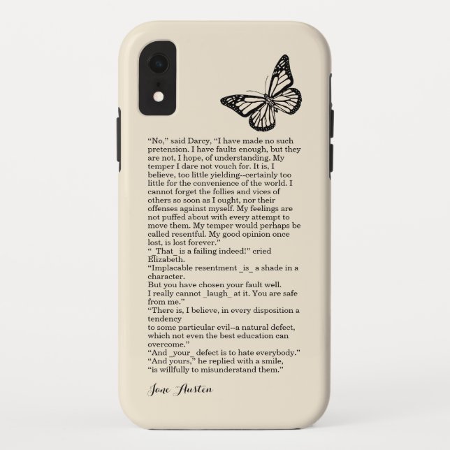 Book Quote Classic Text Case-Mate iPhone Case (Back)