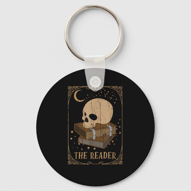 Book Reader Card Pagan Goblincore Goth Occult Book Key Ring (Front)