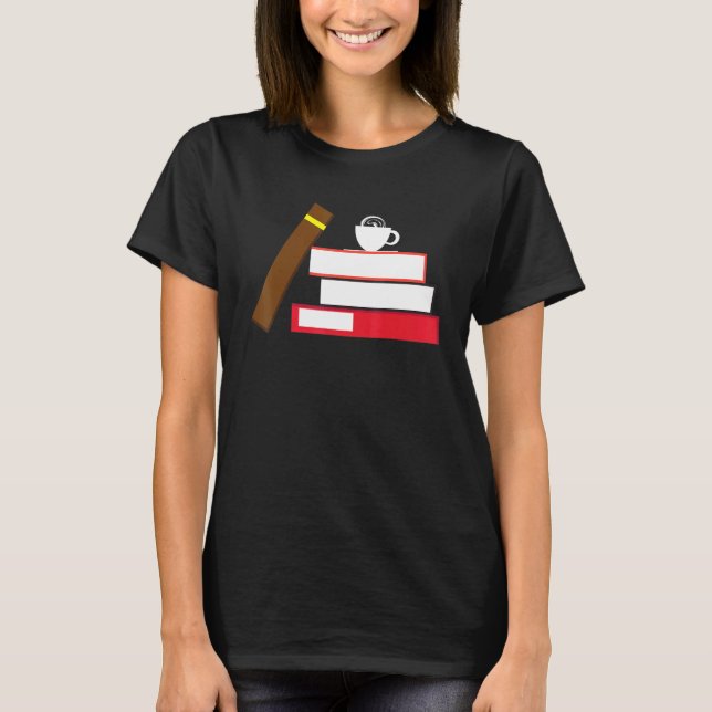 Book Reader Cup Of Tea And Books Tee (Front)