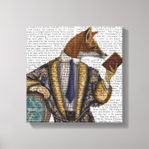 Book Reader Fox Canvas Print