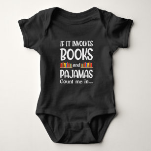 Book Reader Pajamas Bookworm Funny Reading Baby Bodysuit