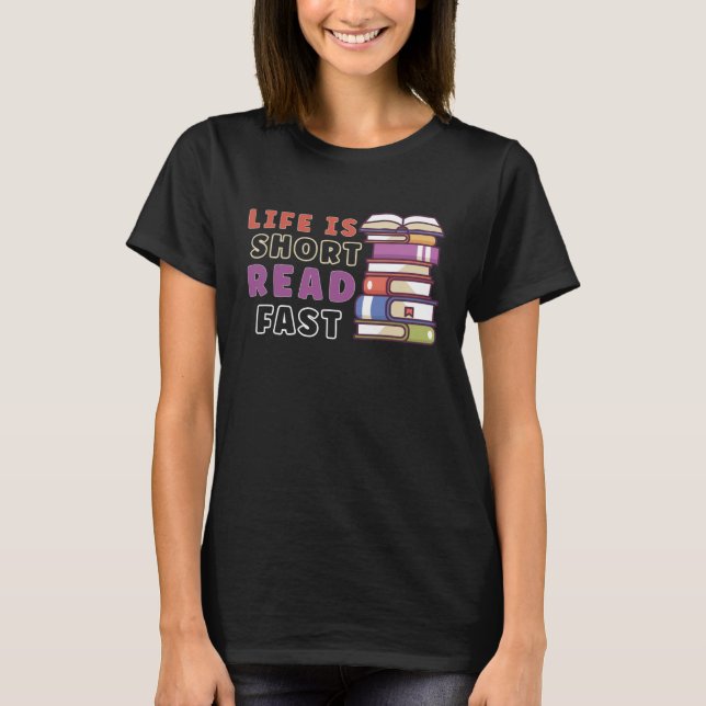 Book Reader Reading Literature Bookworm T-Shirt (Front)