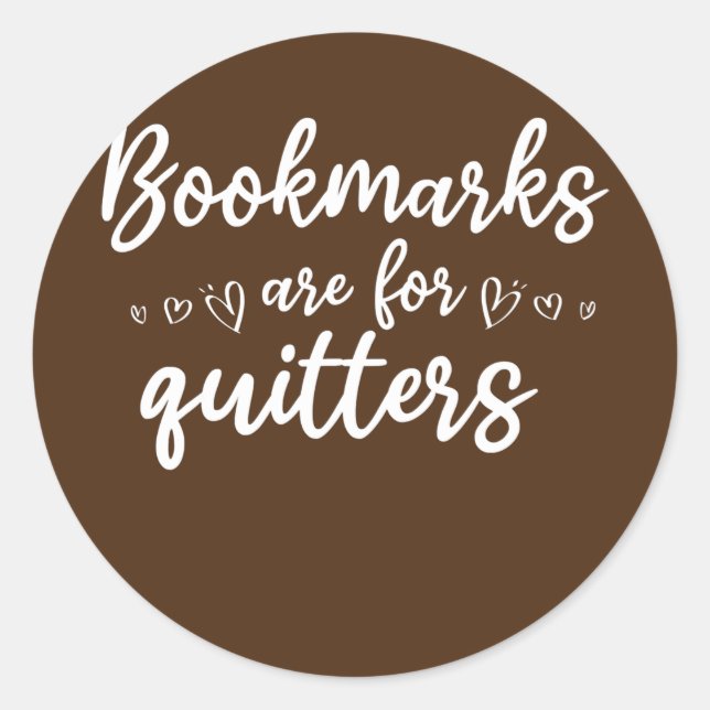 Book Reading Book Lover Bookworm Bookmarks Are Classic Round Sticker (Front)