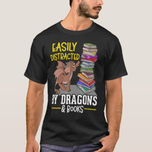 Book Reading Fantasy Dragon Bookworm  Book Dragon T-Shirt